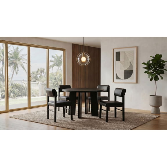 Coaster Strouse 5-Piece Dining Set, Black