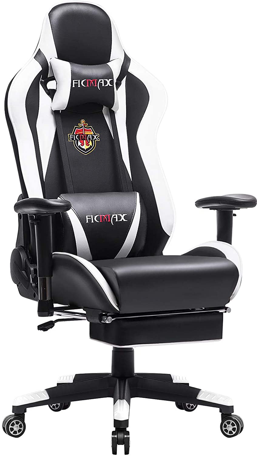 Details about   Reclining Ergonomic Massage Office Computer Gaming Chair Swivel Footrest+Massage 