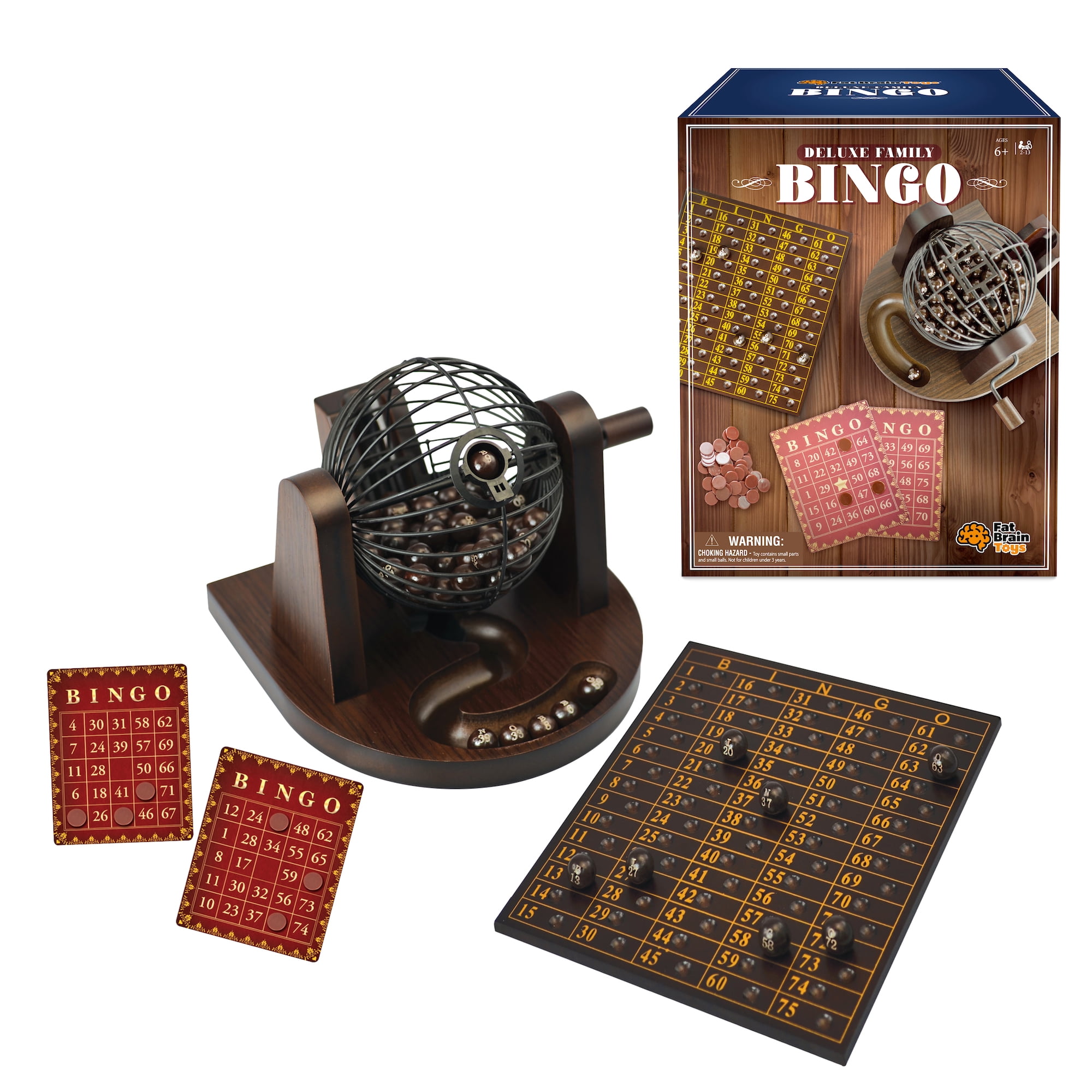 Regal Games Deluxe Bingo Cage Game Set 8-Inch Metal Cage with Plastic Masterbo