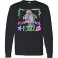 thumbnail image 3 of Inktastic Miami Beach Florida Cute Swimming Manatee Long Sleeve T-Shirt, 3 of 5