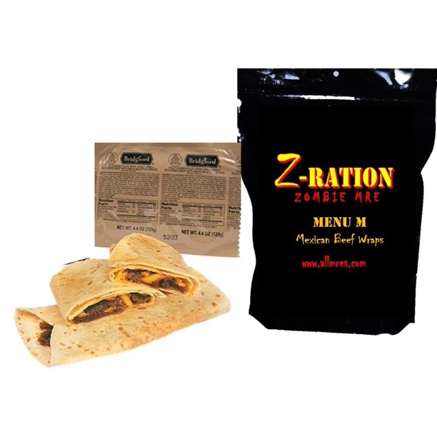 Z-Ration – Menu M MRE (Meal Ready to Eat) Mexican Beef Wraps: Satisfy ...