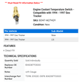 thumbnail image 2 of Engine Coolant Temperature Switch - Compatible with 1994 - 1997 Geo Tracker 1995 1996, 2 of 2