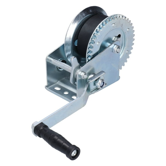 Herwey 1000Lbs Winch Cable Gear Winch Hand Crank Winch Trailer Winch Heavy Duty With 6M Strap For Snow For Beach For Swamp For Desert