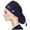 Navy, variant on Scrub Cap With Buttons Bouffant print Hat With Sweatband for Womens and Mens