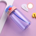 thumbnail image 1 of Typpkmm Water Bottle with Straw Kids Girls Portable Travel 480ml, 1 of 7