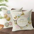 thumbnail image 2 of Decorative Throw Pillow Covers Tear Nordic Style Resistant One Side Printed Modern Square Flax Pillow Cases for Home Decor Living Room Farmhouse Sofa Couch, 18 x 18 Inch, 2 of 8
