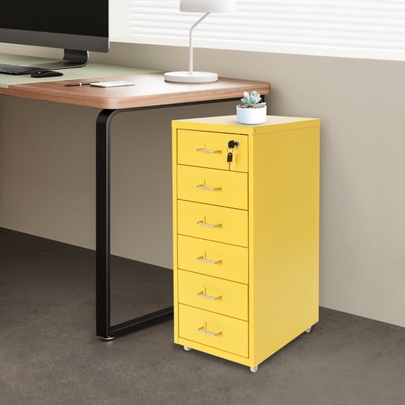 Vertical File Cabinet, Metal File Cabinet with Lock, Filing Cabinet For The Office, Study, Dresser