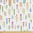 thumbnail image 1 of Botany Fabric by the Yard, Colorful Geometric Flowers and Herbs Repetition on Plain Backdrop, Upholstery Fabric for Dining Chairs Home Decor Accents, Multicolor by Ambesonne, 1 of 5