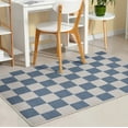thumbnail image 1 of Well Woven Apollo Flatwoven Modern Squares Blue 3'3" x 5' Area Rug, 1 of 6