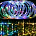 thumbnail image 6 of ZOELNIC 73ft 200LEDs Christmas Solar Powered Rope Tube String Lights Strip Outdoor Garden Xmas Tree Holiday Decor Fairy Lights, Mix-color, 6 of 10