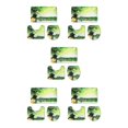 thumbnail image 1 of Wosthever Juego de tapa de tanque y asiento de inodoro de bambú verde ecológico, antideslizante y multifuncional, impermeable, J191004-B006 Type2 NO2, 1 of 6
