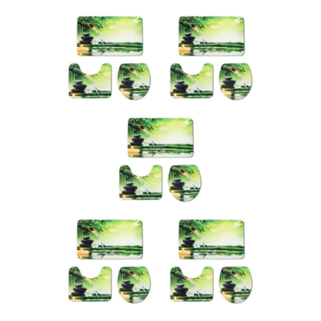 Wosthever Juego de tapa de tanque y asiento de inodoro de bambú verde ecológico, antideslizante y multifuncional, impermeable, J191004-B006 Type2 NO2