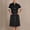 Black, variant on 2026 Housekeeping Maid Uniform Dress Womens Button Down Scrub Dresses Workwear Pocket Short Sleeve Loose Dresses Featuring Dual Pockets Black XL
