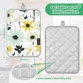 thumbnail image 6 of Yayeee Pot Holders Kitchen Heat Resistant with Pocket 7"x9.8" Cotton Oven Cooking Hot Pads, White Flower, 6 of 7