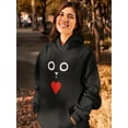 thumbnail image 2 of Black Cat  Hoodie Women -Image by Shutterstock, Female Medium, 2 of 4