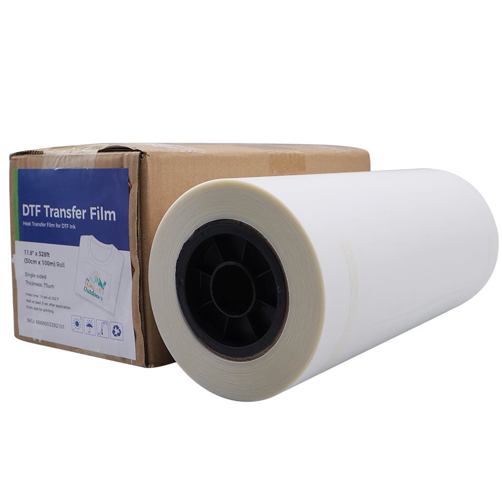 23.6" x 328' PET DTF Transfer Film Roll Hot Peel Printing Direct to Film