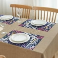 thumbnail image 3 of Pioneer Flower Floral Print Pattern Summer Placemats Table Placemats Set Of 4-Linen Kitchen Washable Placemats Table Mats 12x18 Inch Non-Slip Heat Resistant, 3 of 5