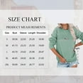 thumbnail image 2 of SWQZVT Sweatshirts for Women Long Sleeve Casual Pullover Tops Crewneck Fall Pleated Fashion Green Womens Sweatshirt L, 2 of 6