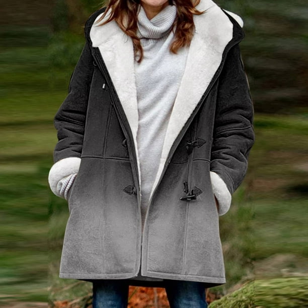 Sudaderas con capucha largas para mujer Abrigos Tunica Chaquetas de algodon de invierno Sudadera informal de punto Sudaderas con cremallera de gran tamano Fridja po1791 Bodega Aurrera en linea