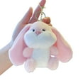 thumbnail image 1 of Retractable Long Eared Tufted Rabbit Figurine, Cartoon Rabbit Figurine, Tufted Rabbit Toy, 1 of 8