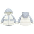 thumbnail image 2 of Lindreshi Winter Coats for Toddler Girls and Boys Winter Baby Boys Girls Contrast Color Hooded Cotton Jacket, 2 of 4