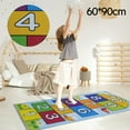 thumbnail image 3 of BINGLI Hop and Count Hopscotch Rug, Kids Floor Play Area Rug Game Carpet Crawl Jump Mat, Children Numbers Learning Non-Slip Rug, Great for Ages 3 to 7 Boys Girls, Home Decor, 24''x16'', 3 of 3