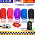 thumbnail image 4 of Dobrev 4 Button Silicone Cover Keyless Entry Fob Case Skin Protector Holder for Dodge Ram 1500 2019 2020 2021 Smart Remote Control Key  blue, 4 of 4