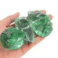 thumbnail image 4 of Uxcell Fire Glass for Fire Pit, 1.97"-3.15" High Luster Reflective Glass Rocks, Light Green, 4 of 5