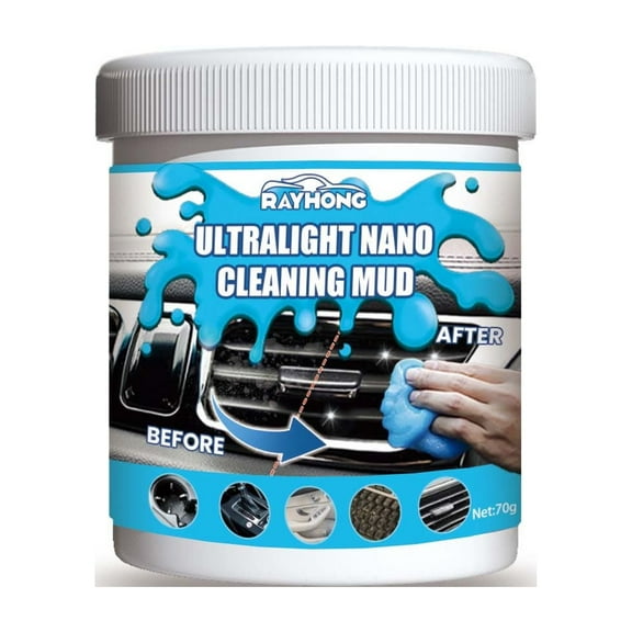 Ultralight Nano Cleaning Mud 70 g Automotive Dust & Dirt Deep Cleaning Car Crevice Cleaner Air Vent Interior Removal Putty Cleaning PC Laptop Keyboard Cleaner Cameras