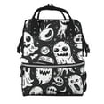 thumbnail image 1 of Fotbe Black White Spooky Ghosts Mochila Maternidad - Lona de Sarga Impermeable, Mochila de Pañales de Gran Capacidad con Múltiples Bolsillos y Correas Ajustables, 1 of 6