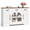 White, variant on Keenstone Expandable Buffet Cabinet with Storage, 55.1" W Sideboard Cabinet with Drawers and Glass Doors, Coffee Bar Cabinet with Adjustable Shelves, Dark Brown