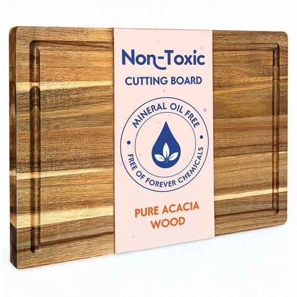 Tabla para Cortar Ziruma de Madera de Acacia 41x28x3 cm No Tóxica