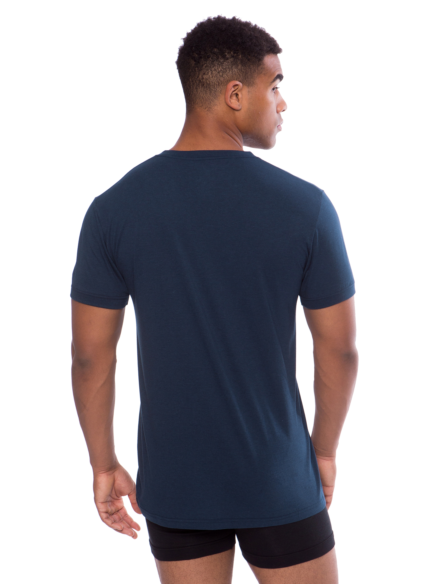 Loungewear Tee in Bamboo Viscose Texere Mens V-Neck Luxury Undershirt Meio