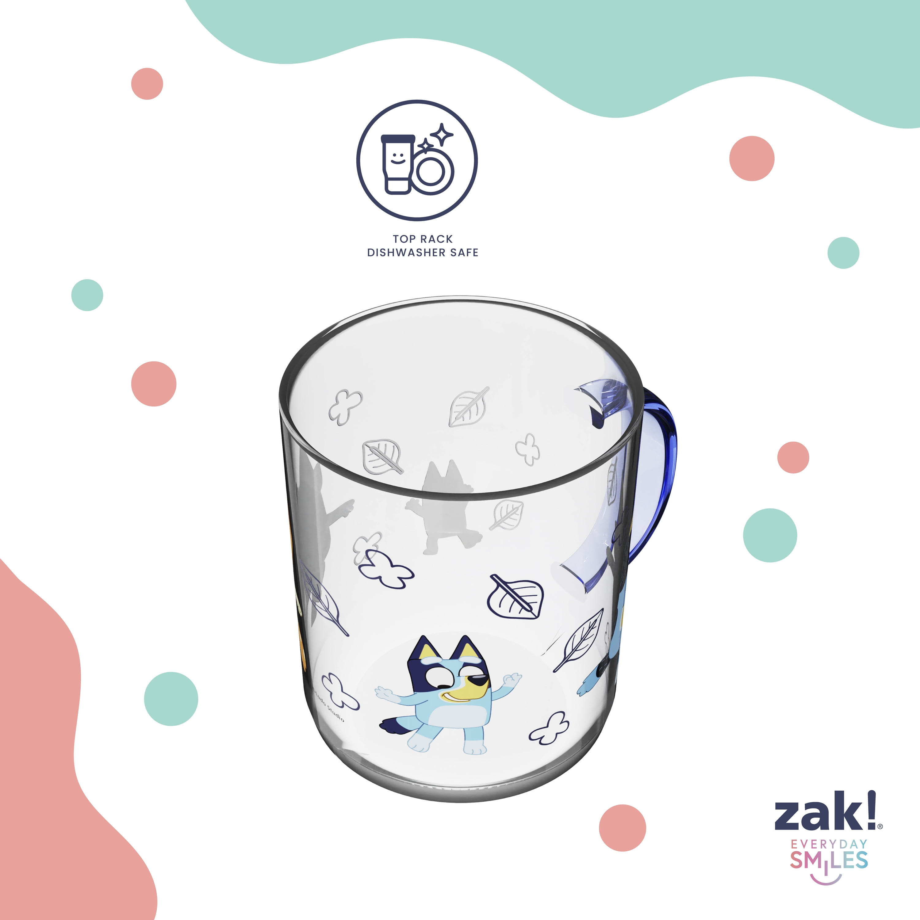 Zak Designs 15.5 oz Glass Kaya Mug - Bluey