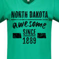 thumbnail image 4 of Inktastic North Dakota Awesome Since 1889 Women's V-Neck T-Shirt, 4 of 5