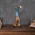 thumbnail image 5 of Blukids Nostalgic Trumpet Player Figurine for Home Decor, Classic Melody-Playing Sculpture Ornament for Shelf Cabinet Desktop Table in Home Office Hotel Bar - Housewarming Gift Ideas(C), 5 of 8