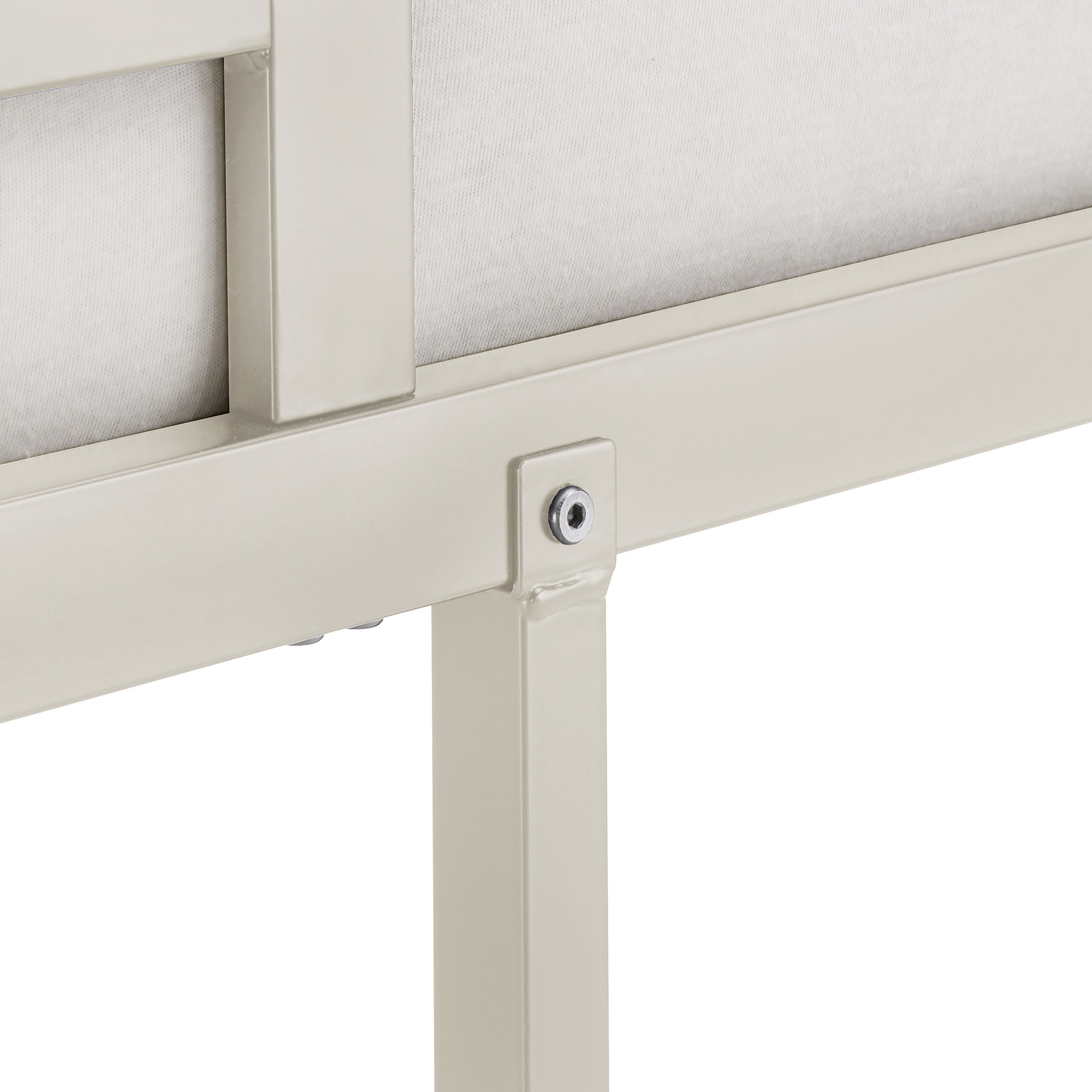 Weston Home Kids Metal Twin over Full Bunk Bed with Ladder, White