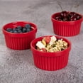 thumbnail image 4 of Soonbuy 8oz Porcelain Ramekins,Souffle Dishes Bowls for Baking, Pudding, Creme Brulee, Custard Cups, Serving Dip, Oven, Microwave and Dishwasher Safe, 4 of 7