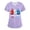 Purple #16, variant on Usa 250th Anniversary Scrub Tops for Women Stars Stripes V Neck Usa Flag Scrubs Usa Flag Short Sleeve Plus Size 1776 2026 4th Of July Medical Uniforms S