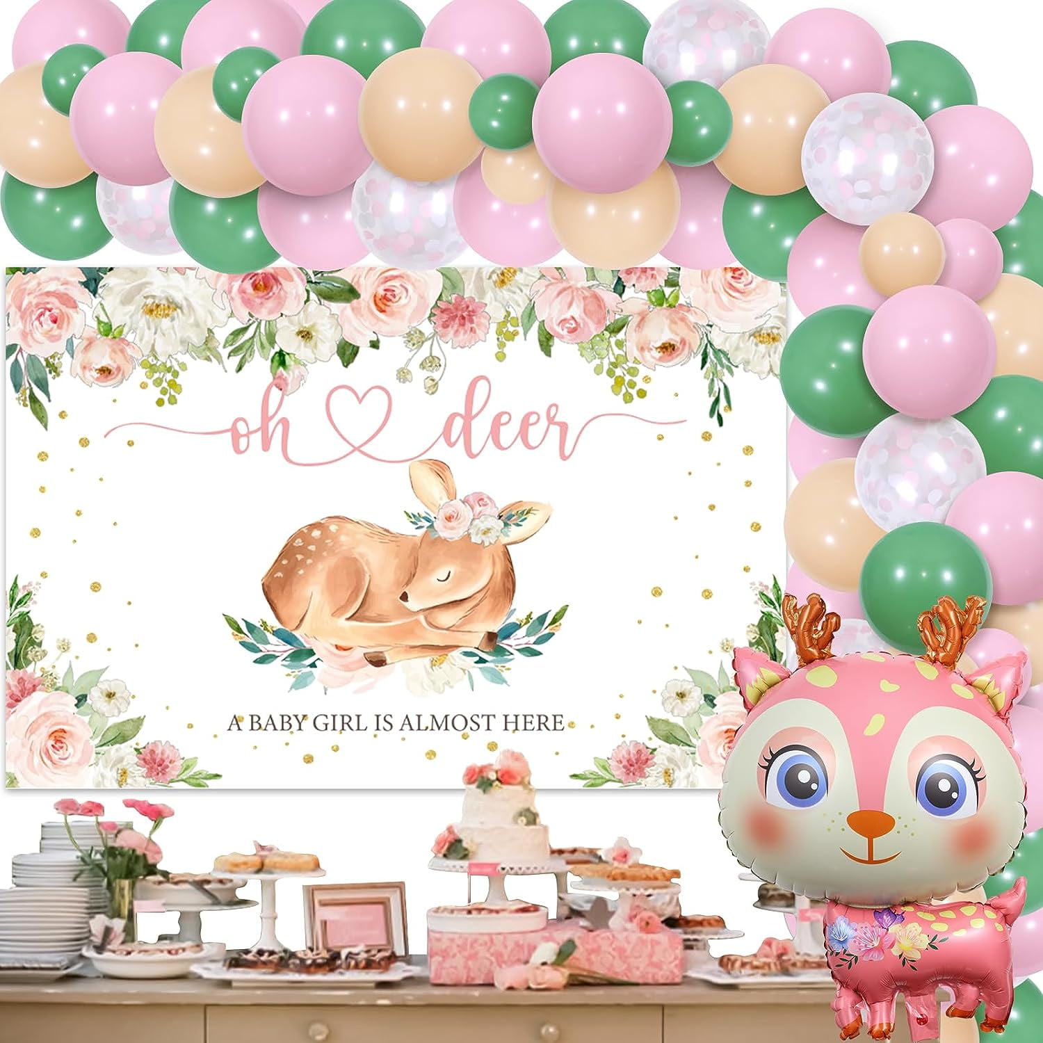 Woodland Animal Gift Wrap - Stesha Party - 1st birthday girl, animal,  animal gw