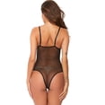 thumbnail image 3 of Women Floral Embroidery See Through Comfortable Bodysuit Plus Size, 3 of 5