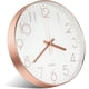 thumbnail image 2 of LENRUS Reloj de pared silencioso de cuarzo moderno de 12 pulgadas con números arábigos Relojes de pared sin tictac Decoración de accesorios para el hogar (oro rosa y negro) Vhermosa WL-00597-2, 2 of 6