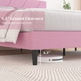 thumbnail image 5 of 4 EVER WINNER Queen Bed Frames,Queen Size Bed Frame with Linen Fabric Upholstered Headboard and Wooden Slats Support,Adjustable Headboard, No Box Spring Needed, Noise-Free, Easy Assembly, Pink, 5 of 5