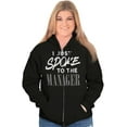 thumbnail image 4 of I Spoke to the Manager Karen Quote Womens Plus Size Graphic Zipper Hoodie Brisco Brands 5X, 4 of 5