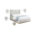 thumbnail image 2 of Meridian Furniture Logan Cream Linen Textured Fabric Full Bed, 2 of 8