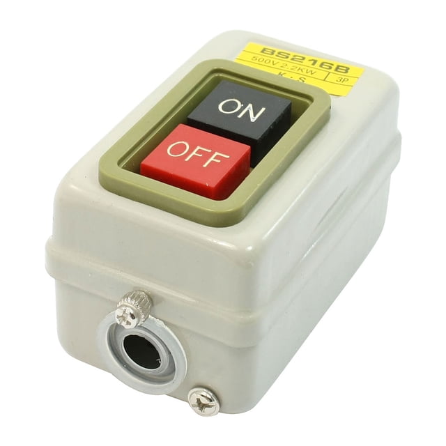 2 Posición Interruptor de Botón de Presión de Bloqueo On-Off Trifásico AC500V 15AMP