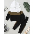 thumbnail image 3 of CARETOO Toddler Boy Clothes Long Sleeve Tracksuit Outfits Casual Hoodie Sweatshirt  Elastic Waistband Sweatpants Set 2pcs, 3 of 10