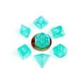 thumbnail image 2 of Juegos de dados metálicos LIc4180 Mini juego de dados Poly Stardust & # 44 turquesa y plata - Juego de 7, 2 of 2