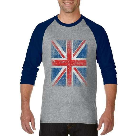 Artix - Mens Raglan Sleeve Baseball T-Shirts - Union Jack British Flag