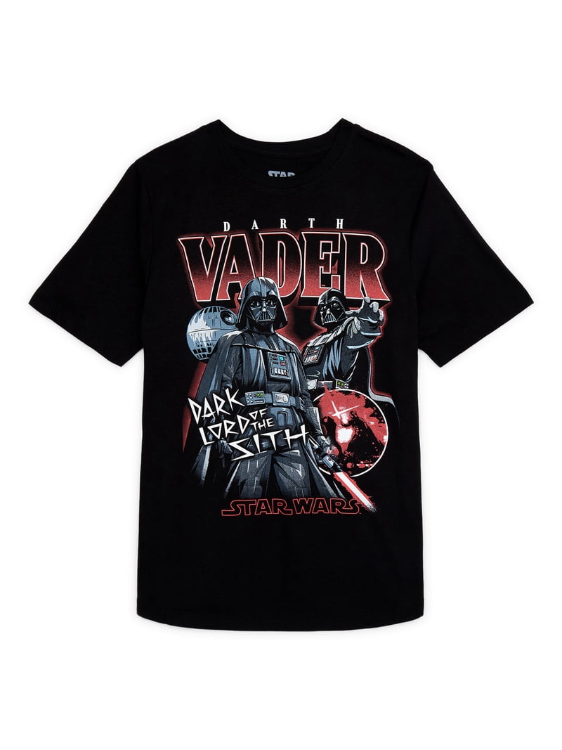 Star Wars Boys Darth Vader Graphic Tee with Short Sleeves, Sizes 4